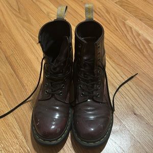 Vegan cherry doc martens